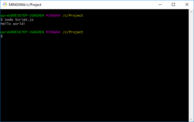 NodeJS usage example