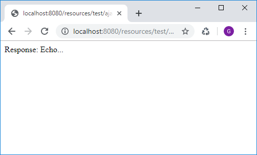 XMLHttpRequest with GET request method usage example run on localhost.
