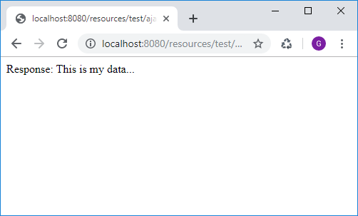 GET request method usage example with fetch method run on localhost.