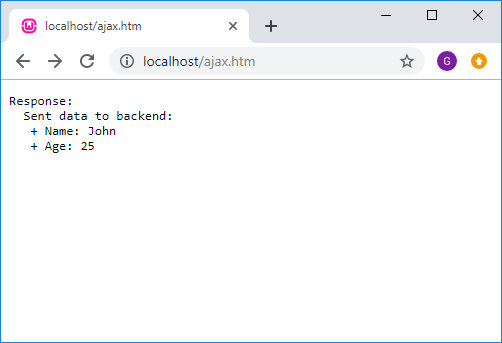 jQuery AJAX POST request to PHP backend
