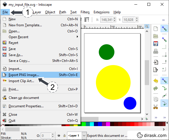 Inkscape How To Convert Svg To Png Dirask