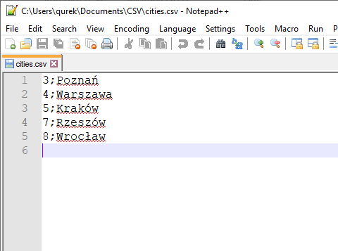Exported excel data to UTF-8 csv file.