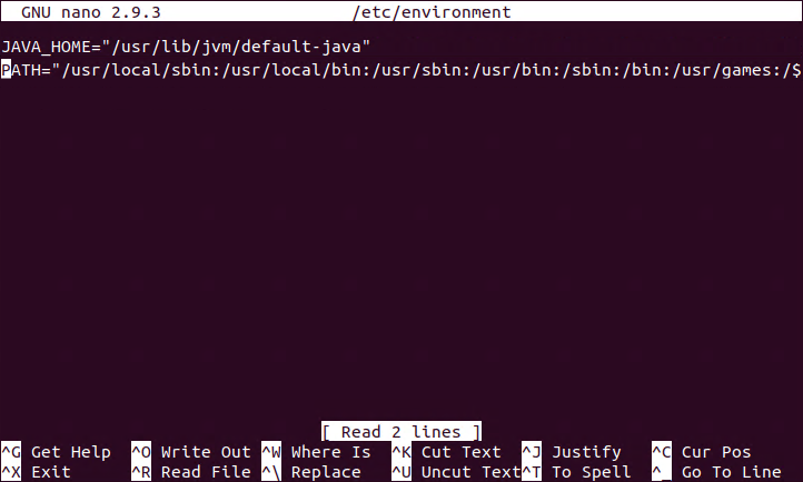 /etc/environment file with JAVA_HOME environment variable - Ubuntu