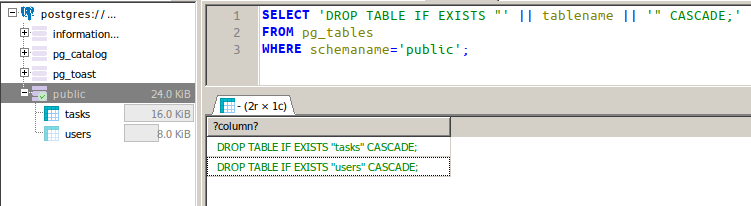  Postgres Drop All Public Tables In Schema Dirask