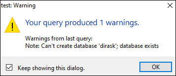 PostgreSQL - Note: Can't create database..