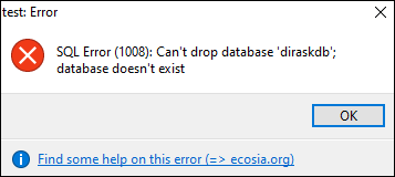 PostgreSQL - SQL Error: Can't drop database 'database_name'