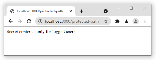  Protected page for logged in users