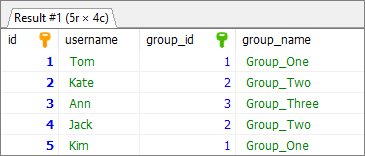 MySQL - select from multiple tables using JOIN - result