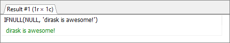 MySQL - IFNULL() function result