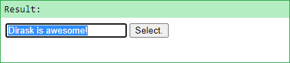 After selection: Select all text inside input using select() function using JavaScript.