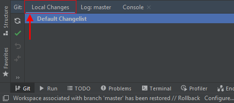 IntelliJ IDEA - version control local changes showed