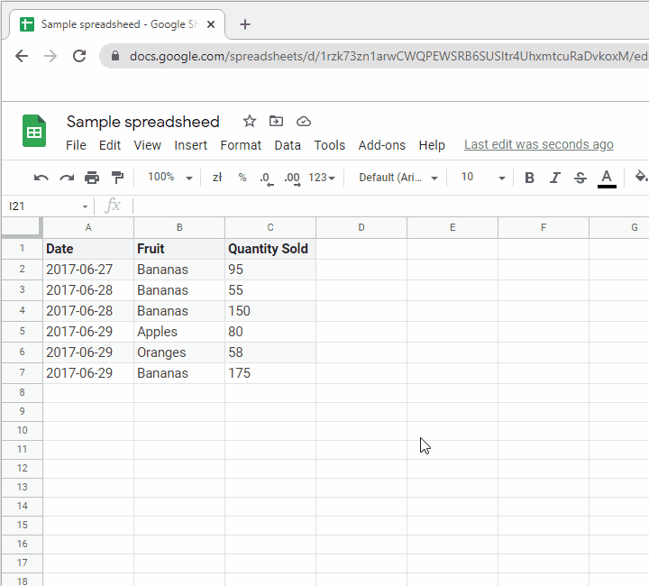Google Sheets - delete columns