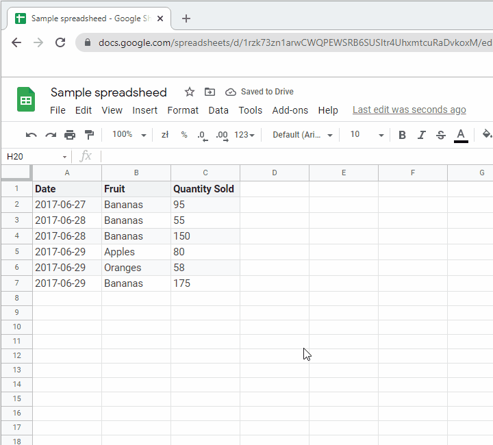 Google Sheets - delete rows