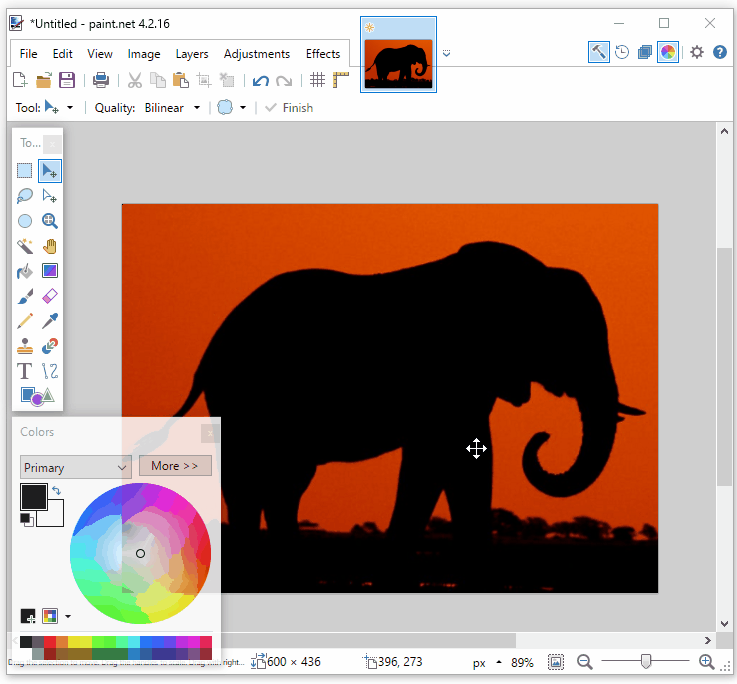 Paint.NET - how to add a border around an image