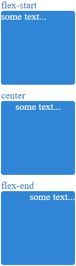 CSS - horizontally align text inside flexbox