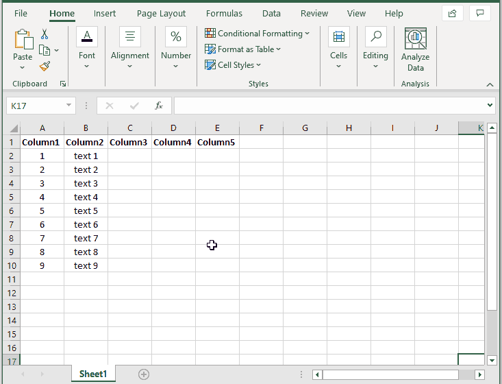 Microsoft Excel - delete rows