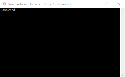 Reading password in Bash script without displaying characters.