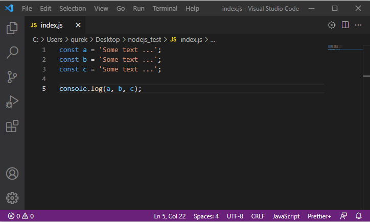 Keys combination used to duplicate the current line under VS Code.