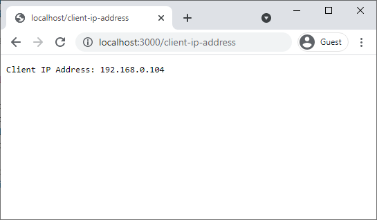 Client IP Address for request in local network - Express.js server application