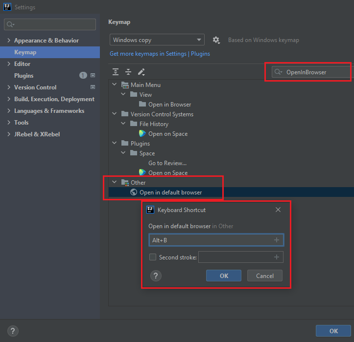 Intellij IDEA - open in default browser keyboard shortcut