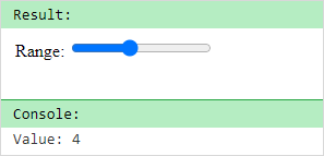 Input range element example.