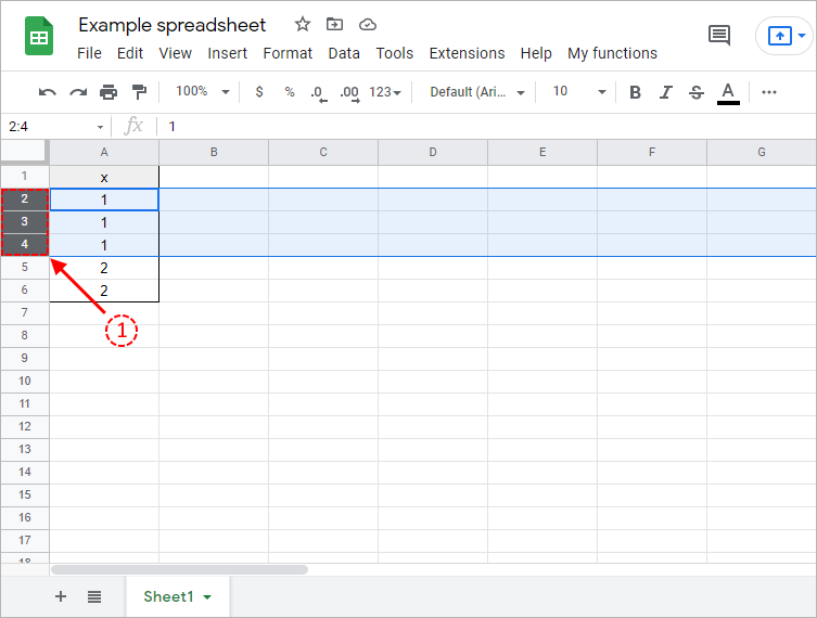 Google Sheets - group rows