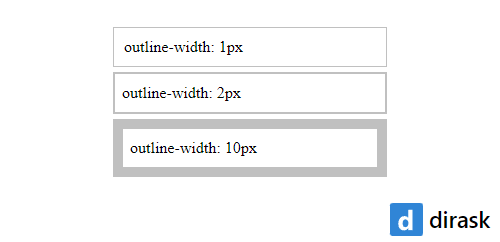 CSS - outline-width property example
