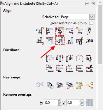 Inkscape - center text vertically and horizontally