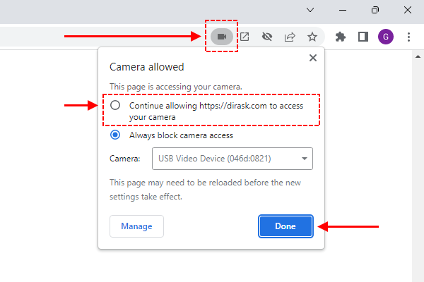 javascript-play-web-camera-on-video-element-webcam-usage-example-dirask