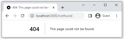 Next.js - default 404 page