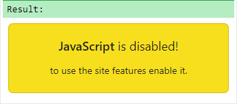 Dirask message example when JavaScript is disabled.